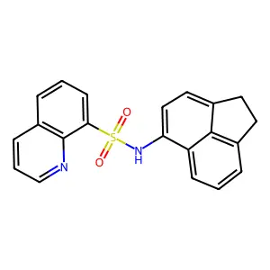 N-(1,2-dihydroacenaphthylen-5-yl)quinoline-8-sulfonamide structure