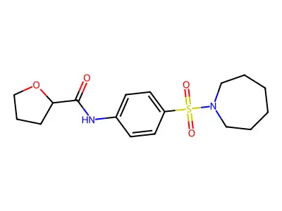 N-[4-(azepan-1-ylsulfonyl)phenyl]oxolane-2-carboxamide structure