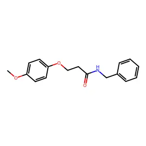 N-benzyl-3-(4-methoxyphenoxy)propanamide structure