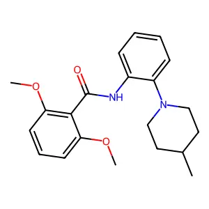 2,6-dimethoxy-N-[2-(4-methylpiperidin-1-yl)phenyl]benzamide structure