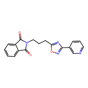2-[3-(3-Pyridin-3-yl-1,2,4-oxadiazol-5-yl)propyl]isoindole-1,3-dione structure