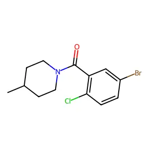 (5-Bromo-2-chlorophenyl)(4-methylpiperidin-1-yl)methanone structure