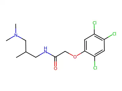 N-[3-(dimethylamino)-2-methylpropyl]-2-(2,4,5-trichlorophenoxy)acetamide structure