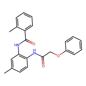 2-methyl-N-{5-methyl-2-[(phenoxyacetyl)amino]phenyl}benzamide structure