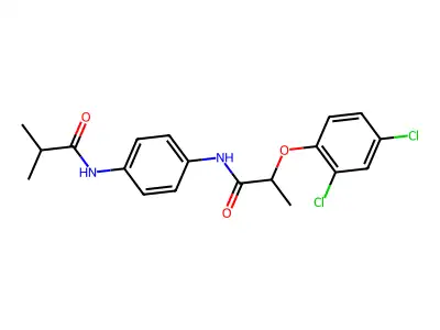 2-(2,4-dichlorophenoxy)-N-[4-(isobutyrylamino)phenyl]propanamide structure