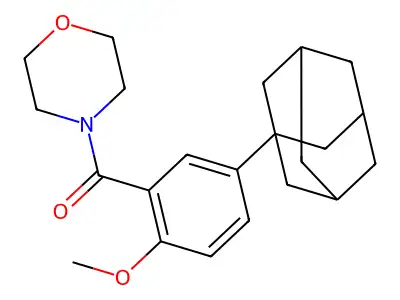 5-Adamantanyl-2-methoxyphenyl morpholin-4-yl ketone structure