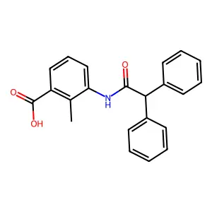 3-[(Diphenylacetyl)amino]-2-methylbenzoic acid structure