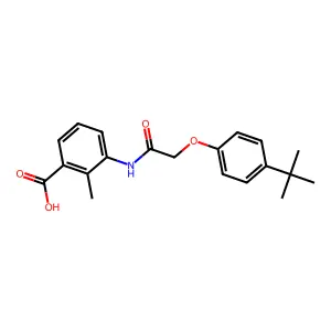 3-{[(4-Tert-butylphenoxy)acetyl]amino}-2-methylbenzoic acid structure