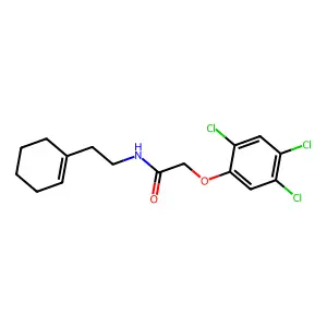 N-[2-(cyclohexen-1-yl)ethyl]-2-(2,4,5-trichlorophenoxy)acetamide structure