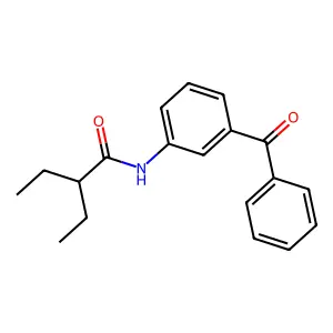 N-(3-benzoylphenyl)-2-ethylbutanamide structure