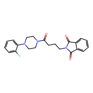2-[4-[4-(2-Fluorophenyl)piperazin-1-yl]-4-oxobutyl]isoindole-1,3-dione structure