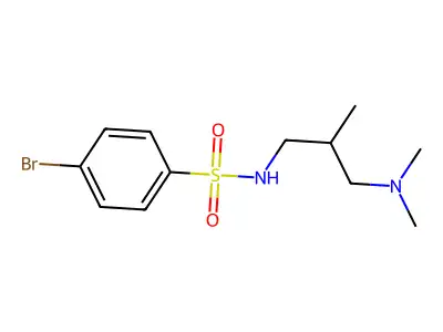 4-bromo-N-[3-(dimethylamino)-2-methylpropyl]benzenesulfonamide structure