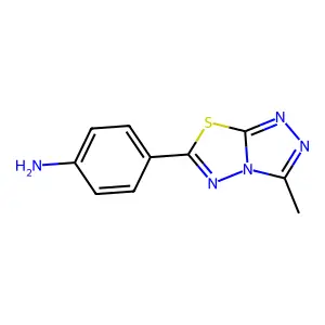 4-(3-Methyl-[1,2,4]triazolo[3,4-b][1,3,4]thiadiazol-6-yl)aniline structure