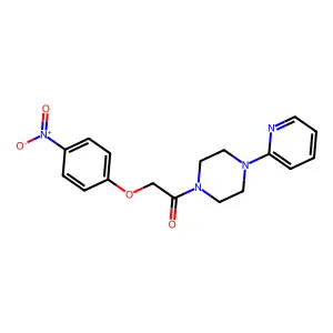 2-(4-Nitrophenoxy)-1-(4-pyridin-2-ylpiperazin-1-yl)ethanone structure