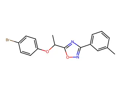 5-[1-(4-Bromophenoxy)ethyl]-3-(3-methylphenyl)-1,2,4-oxadiazole structure