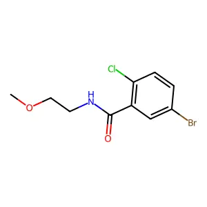 5-bromo-2-chloro-N-(2-methoxyethyl)benzamide structure