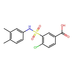 4-chloro-3-[(3,4-dimethylphenyl)sulfamoyl]benzoic Acid structure