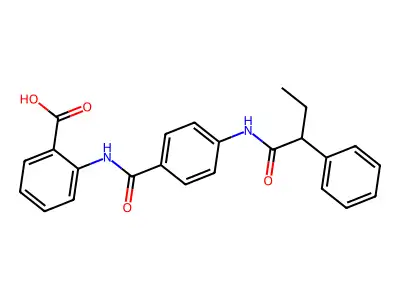 2-[[4-(2-phenylbutanoylamino)benzoyl]amino]benzoic Acid structure