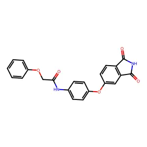N-[4-(1,3-dioxoisoindol-5-yl)oxyphenyl]-2-phenoxyacetamide structure