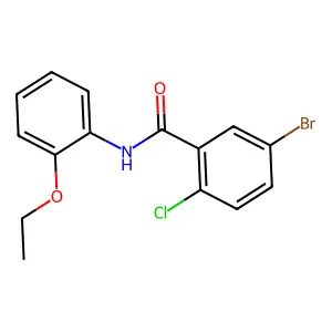 5-bromo-2-chloro-N-(2-ethoxyphenyl)benzamide structure
