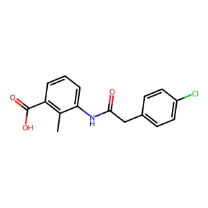 3-{[(4-Chlorophenyl)acetyl]amino}-2-methylbenzoic acid structure