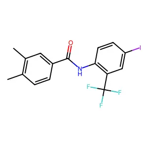 N-[4-iodo-2-(trifluoromethyl)phenyl]-3,4-dimethylbenzamide structure