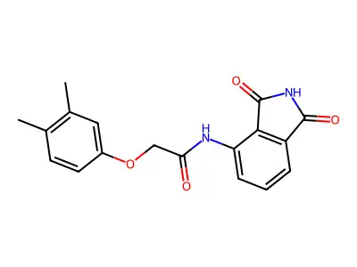 2-(3,4-dimethylphenoxy)-N-(1,3-dioxoisoindol-4-yl)acetamide structure