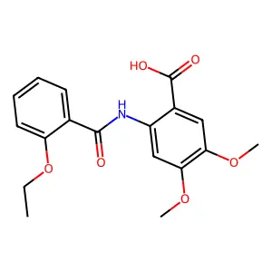2-{[(2-Ethoxyphenyl)carbonyl]amino}-4,5-dimethoxybenzoic acid structure