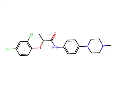 2-(2,4-dichlorophenoxy)-N-[4-(4-methylpiperazin-1-yl)phenyl]propanamide structure