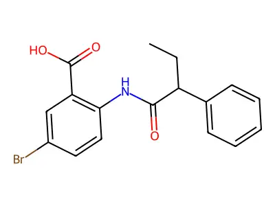 5-Bromo-2-[(2-phenylbutanoyl)amino]benzoic acid structure