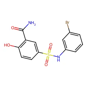 5-[[(3-Bromophenyl)amino]sulfonyl]-2-hydroxybenzamide structure