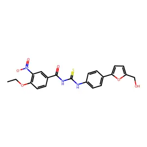 4-ethoxy-N-[[4-[5-(hydroxymethyl)furan-2-yl]phenyl]carbamothioyl]-3-nitrobenzamide structure