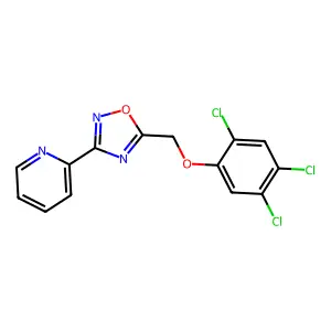 2-{5-[(2,4,5-Trichlorophenoxy)methyl]-1,2,4-oxadiazol-3-yl}pyridine structure