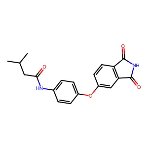 N-[4-(1,3-dioxoisoindol-5-yl)oxyphenyl]-3-methylbutanamide structure