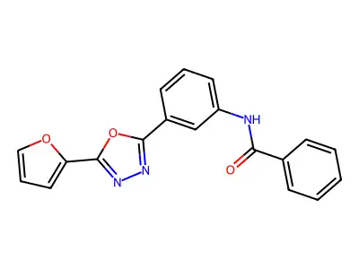 N-[3-[5-(furan-2-yl)-1,3,4-oxadiazol-2-yl]phenyl]benzamide structure
