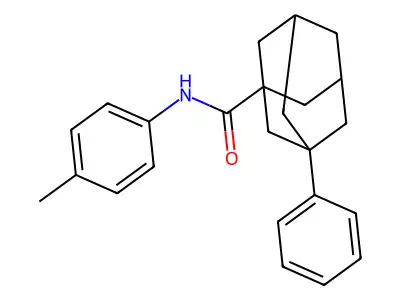 N-(4-methylphenyl)-3-phenyladamantane-1-carboxamide structure