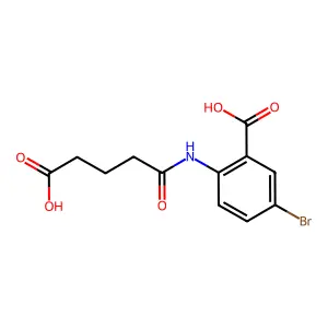 5-Bromo-2-[(4-carboxybutanoyl)amino]benzoic acid structure