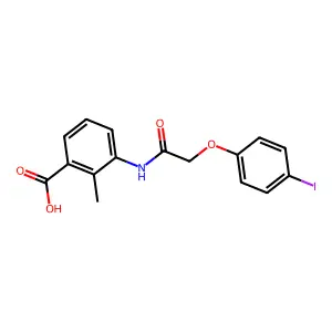 3-{[(4-Iodophenoxy)acetyl]amino}-2-methylbenzoic acid structure