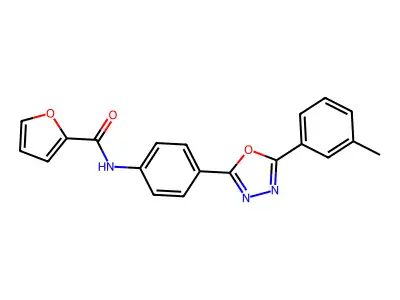N-[4-[5-(3-methylphenyl)-1,3,4-oxadiazol-2-yl]phenyl]furan-2-carboxamide structure