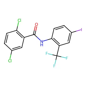 2,5-dichloro-N-[4-iodo-2-(trifluoromethyl)phenyl]benzamide structure