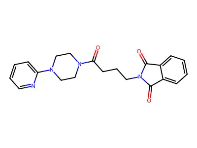 2-[4-Oxo-4-(4-pyridin-2-ylpiperazin-1-yl)butyl]isoindole-1,3-dione structure