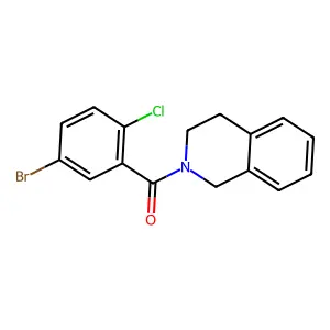 (5-bromo-2-chlorophenyl)-(3,4-dihydro-1H-isoquinolin-2-yl)methanone structure