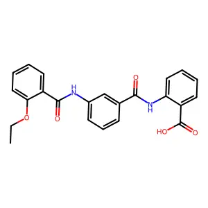 2-{[(3-{[(2-Ethoxyphenyl)carbonyl]amino}phenyl)carbonyl]amino}benzoic acid structure