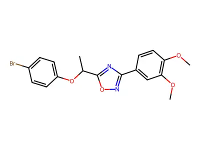5-[1-(4-Bromophenoxy)ethyl]-3-(3,4-dimethoxyphenyl)-1,2,4-oxadiazole structure