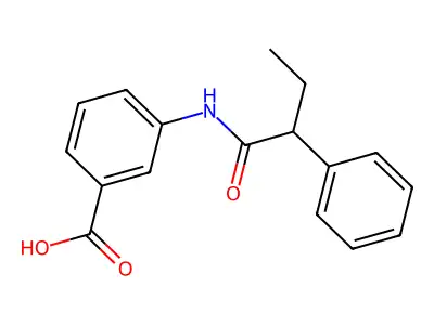 3-(2-phenylbutanoylamino)benzoic Acid structure