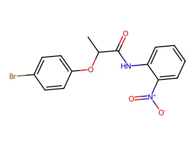 2-(4-bromophenoxy)-N-(2-nitrophenyl)propanamide structure