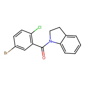 (5-Bromo-2-chlorophenyl)-(2,3-dihydroindol-1-yl)methanone structure