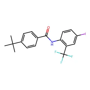 4-tert-butyl-N-[4-iodo-2-(trifluoromethyl)phenyl]benzamide structure