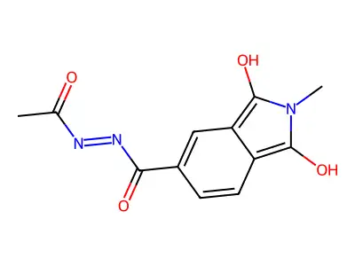 N'-acetyl-2-methyl-1,3-dioxoisoindole-5-carbohydrazide structure