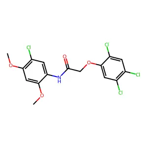 N-(5-chloro-2,4-dimethoxyphenyl)-2-(2,4,5-trichlorophenoxy)acetamide structure
